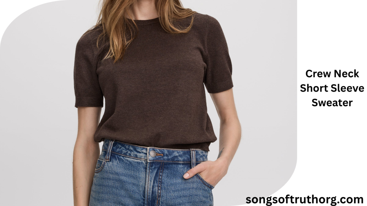 Crew Neck Short Sleeve Sweater