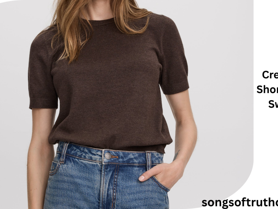Crew Neck Short Sleeve Sweater